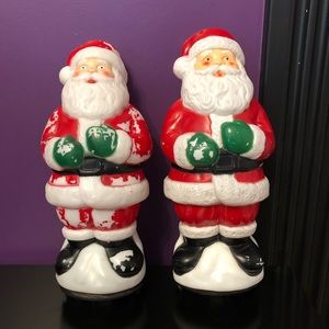 Vintage Empire Christmas Santa Blow Mold Pathway Markers